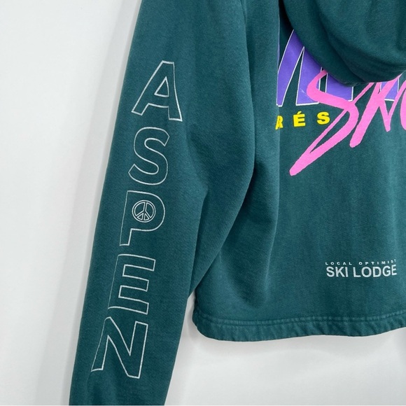 Madhappy Aspen Ski Lodge Hoodie Green Sweatshirt Heavyweight Cotton Small Medium - Picture 8 of 15